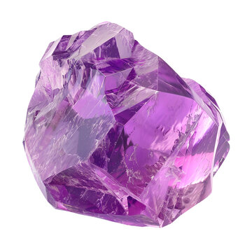 amethyst on white background render ultra realistic