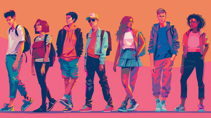 Illustration of young people.