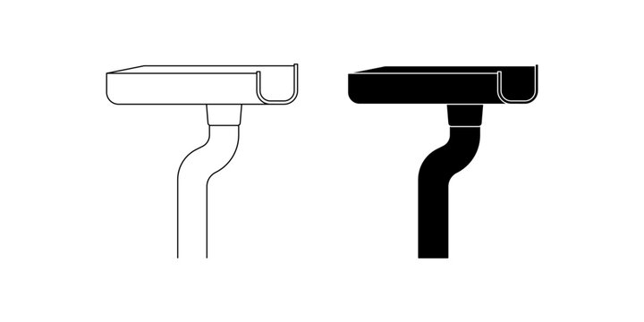 rain gutter eavestrough icon set