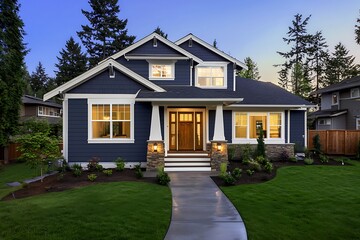 Welcoming Architecture: Craftsman Home with Porch Light