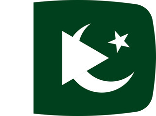 Pakistan flag on video player icon