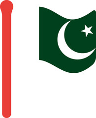 Pakistan flag Free Flown Rounded icon