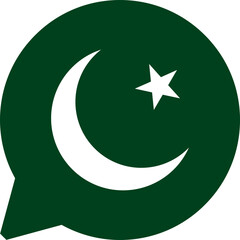 Chat Icon on Pakistan flag