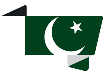 Folded icon Of Pakistan Flag