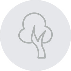 tree Vector Line Grey Circle Grey