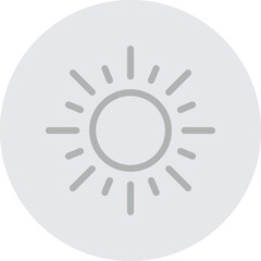sun Vector Line Grey Circle Grey