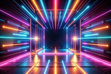 Fototapeta premium Abstract background with glowing lights