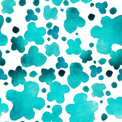 Seamless pattern abstract pattern. Stains and blots. Watercolor painting on a white background. Texture.

