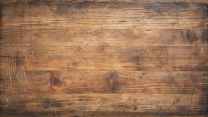 An aged wooden table with a smooth wooden top,generative ai 