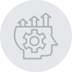 Skill Enhancement Vector Line Grey Circle Grey