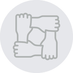 Mergers and Acquisitions (M&A) Vector Line Grey Circle Grey