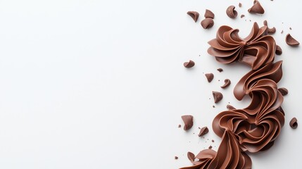 Decadent Chocolate Sculpture: Fine Dining Dessert Artistry Close-Up with Copy Space, Generative Ai