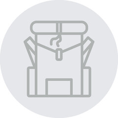 Backpacking Vector Line Grey Circle Grey