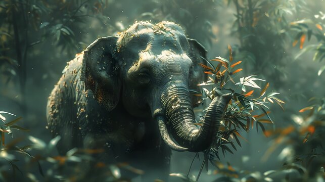 Elephant in the jungle