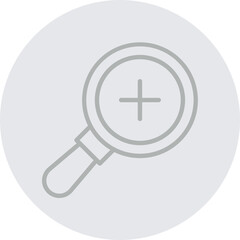 Fototapeta premium Zoom In Vector Line Grey Circle Grey