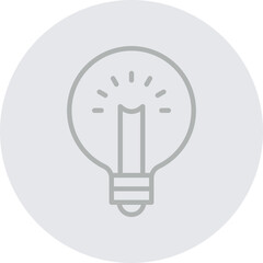 Idea Vector Line Grey Circle Grey