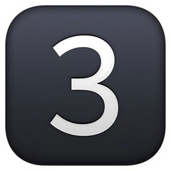 Fototapeta premium Keycap Digit Three