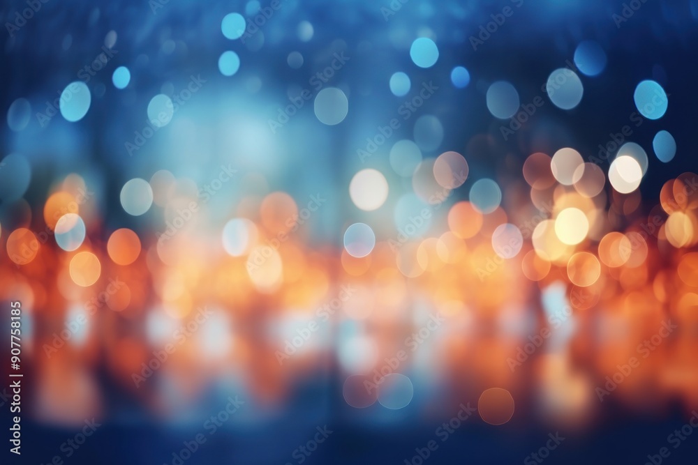 Canvas Prints cold night bokeh light christmas outdoors.