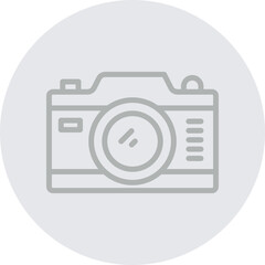 Camera Vector Line Grey Circle Grey