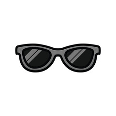 Fototapeta premium sunglasses icon vector cartoon isolated on white background