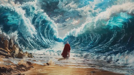 The idea of ​​Moses parting the Red Sea