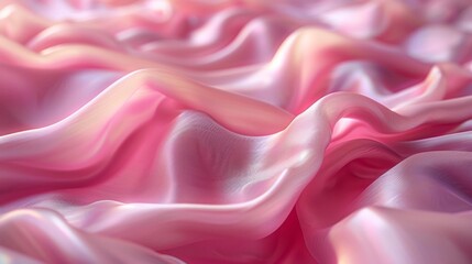 Fototapeta premium Abstract Art, Pink Waves, Colorful Abstract, Textured Surface, Soft Pink Blur, S