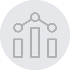 Analytical Vector Line Grey Circle Grey