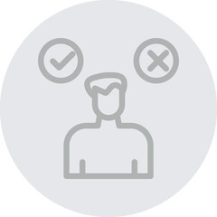 Decision Making Vector Line Grey Circle Grey