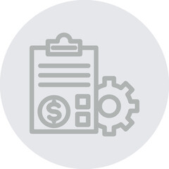 Report Vector Line Grey Circle Grey