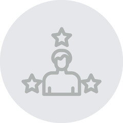 Satisfaction Vector Line Grey Circle Grey