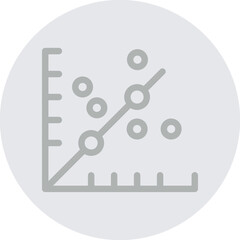 Scatter Graph Vector Line Grey Circle Grey