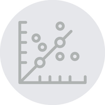 Scatter Graph Vector Line Grey Circle Grey