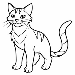 Warrior cat art vector illustration