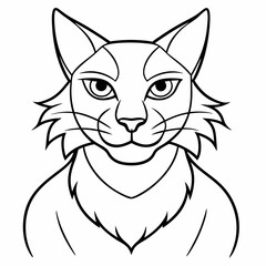 Warrior cat art vector illustration
