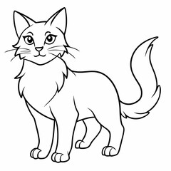Warrior cat art vector illustration
