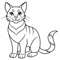 Warrior cat art vector illustration