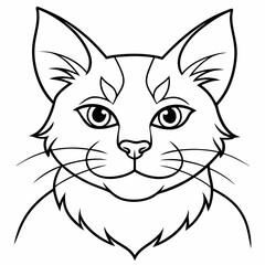 Warrior cat art vector illustration