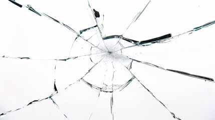 Long Crack on Mirror Glass: A Dramatic Effect of Broken Reflective Surface