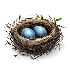 Obraz premium easter eggs in a nest