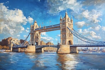 Tower Bridge, London, England, UK, Europe, illuminated at dusk