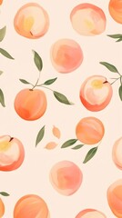 Peach backgrounds pattern fruit.