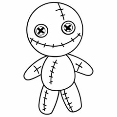 Voodoo doll art vector illustration