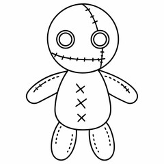 Voodoo doll art vector illustration