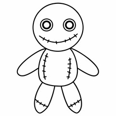 Voodoo doll art vector illustration