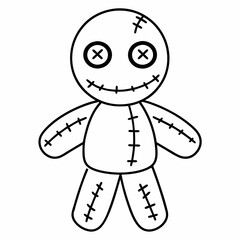 Voodoo doll art vector illustration