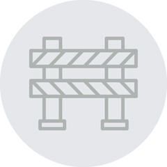 Barrier Vector Line Grey Circle Grey