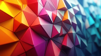 3D background with geometric patterns and vivid colors