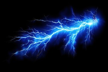 Light strike thunderstorm lightning night.