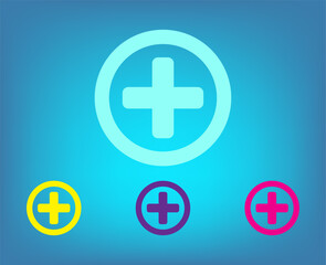 Obraz premium Vector icon on a blue background with a gradient