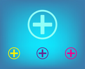 Obraz premium Vector icon on a blue background with a gradient